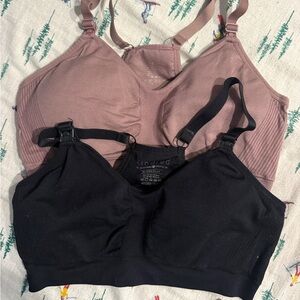 Kindred Bravely Nursing & Pumping Bras - Mauve & Black